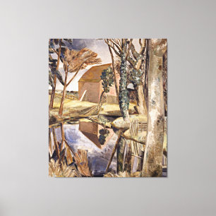 Oxenbridge Pond, fine art painting by Paul Nash Canvas Print