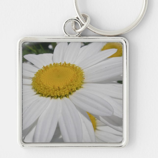 Oxeye Daisy Wildflower Floral Items Keychain (Front)