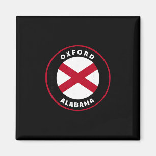 Oxford Alabama Al State Flag Badge Vacation  Magnet