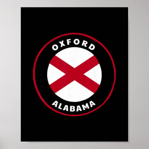Oxford Alama Al State Flag Dge Vacation Poster