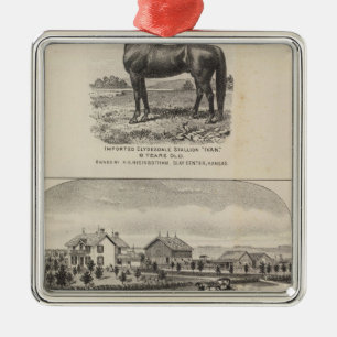 Oxford and Abilene Residences, Kansas Metal Ornament