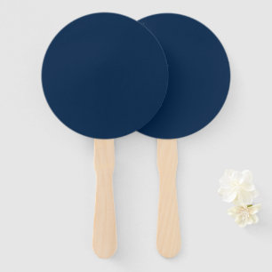 Oxford Blue Custom Hand Fans (Set)