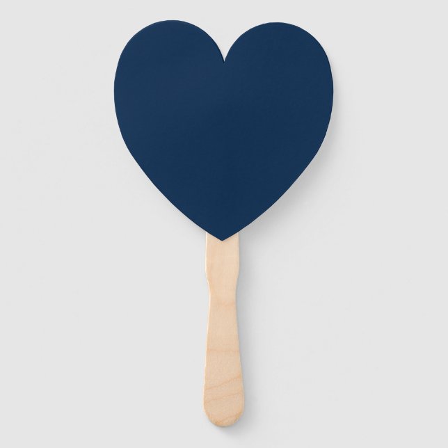 Oxford Blue Heart-Shaped Fans – Customizable (Front)