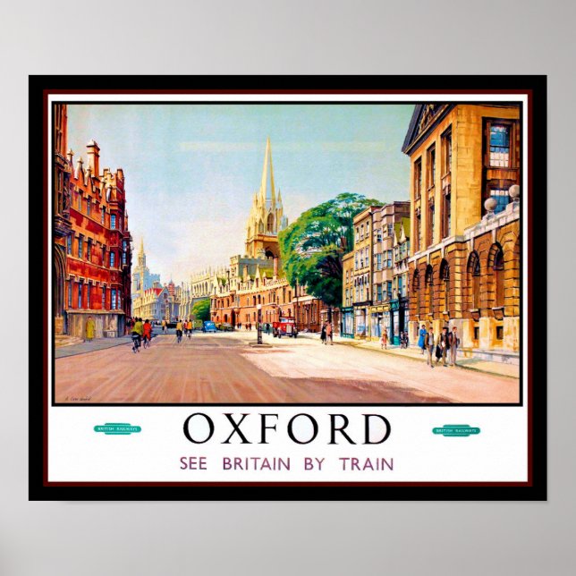 Oxford  by Rail Travel Poster (Front)