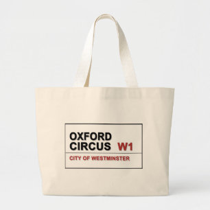 Oxford Circus Lodon England Large Tote Bag