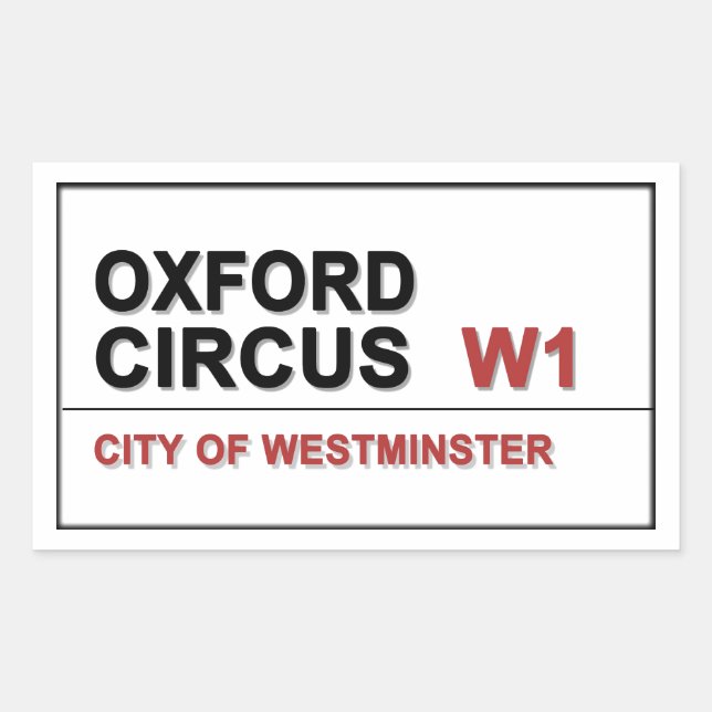 Oxford Circus Lodon England Sticker (Front)