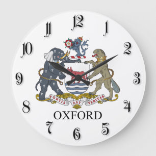 Oxford coat of arms large clock