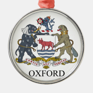 Oxford coat of arms metal ornament