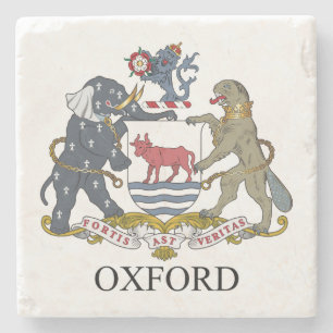 Oxford coat of arms stone coaster
