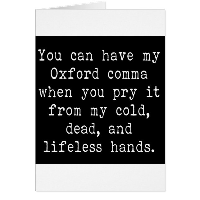 Oxford Comma (Front)