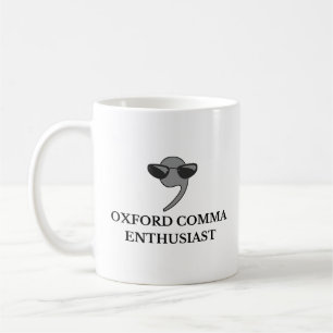 Oxford Comma Enthusiast   Funny English Teacher Coffee Mug