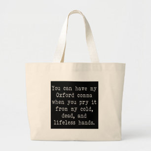 Oxford Comma Large Tote Bag
