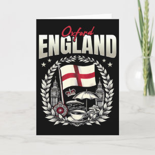 Oxford England Flag Souvenir Oxford Vacation  Card