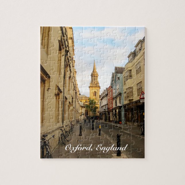 Oxford England Lincoln College Library Street view Jigsaw Puzzle (Vertical)