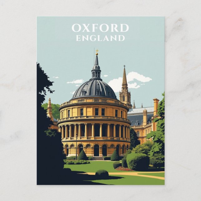 Oxford England Travel Historic Postcard (Front)