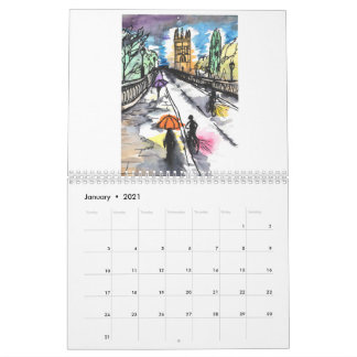 Oxford in Watercolour 2021 Calendar