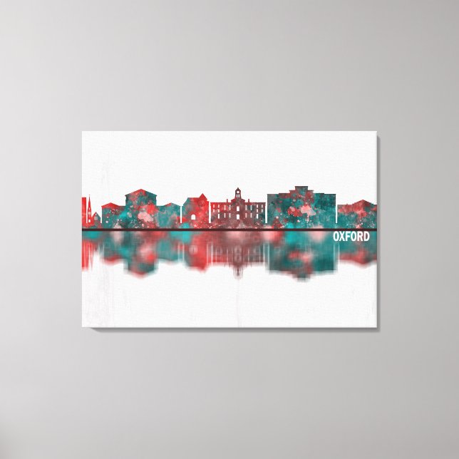 Oxford Mississippi Skyline Canvas Print (Front)