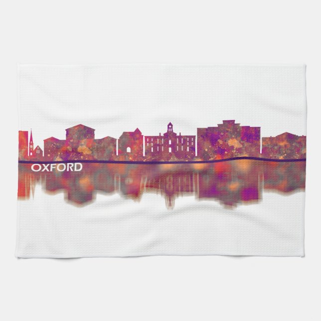 Oxford Mississippi Skyline Kitchen Towel (Horizontal)