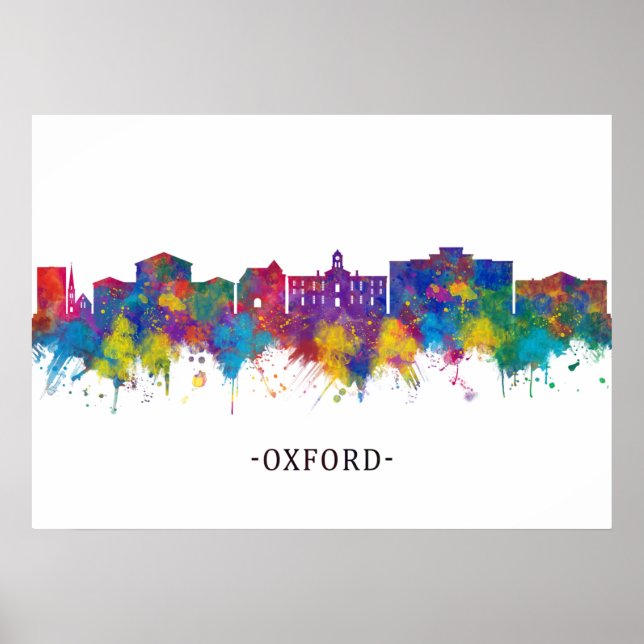 Oxford Mississippi Skyline Poster (Front)