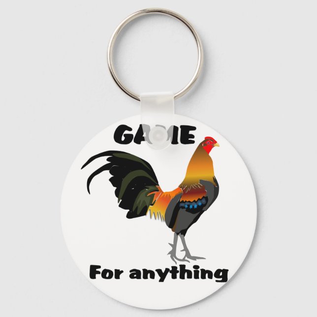 Oxford Old English Game Fowl Button Key Ring (Front)