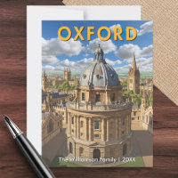 Oxford Skyline Radcliffe Camera Retro Personalized