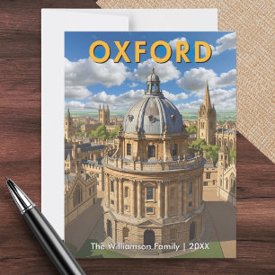 Oxford Skyline Radcliffe Camera Retro Personalized Postcard
