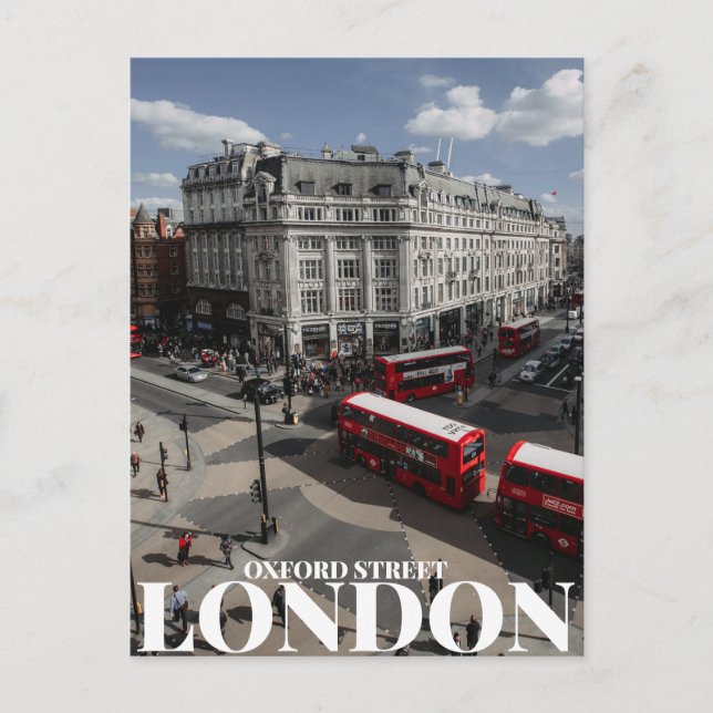 Oxford Street, London Postcard (Front)