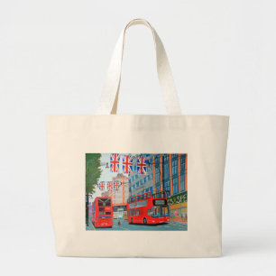 Oxford Street- Queen's Diamond Jubilee Large Tote Bag