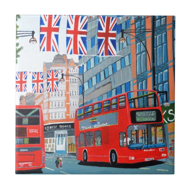 Oxford Street- Queen's Diamond  Jubilee Tile (Front)