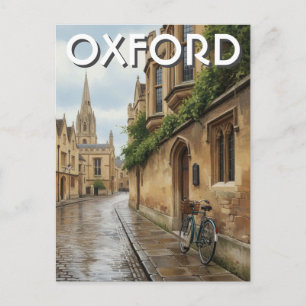 Oxford University England Travel Postcard