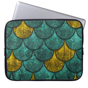 Oxide Metallic: Fish Scales Texture Laptop Sleeve