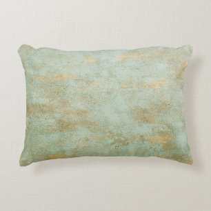 Oxidized Copper and Green Texture Accent Pillow