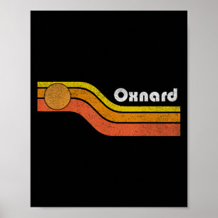 Oxnard - Vintage Men Women 70s 80s Graphic Cool Re Poster