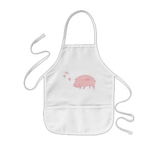 OXOX Pink Piggy Doodle Art Apron
