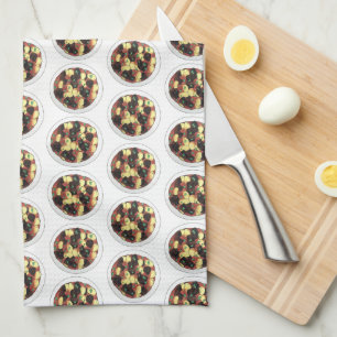 Oxtail and Broad Beans Stew Jamaican Food Kitchen Towel