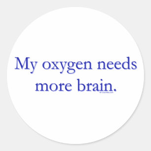 Oxy Brain Classic Round Sticker