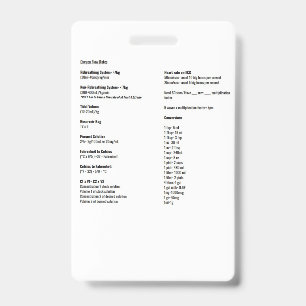 Oxygen Flow Rate and Conversion Tags Badge