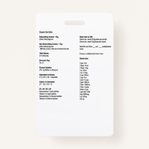 Oxygen Flow Rate and Conversion Tags Badge
