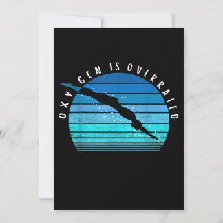 Oxygen Is Overrated Swimmer Gifts Swim Team Coach Invitation