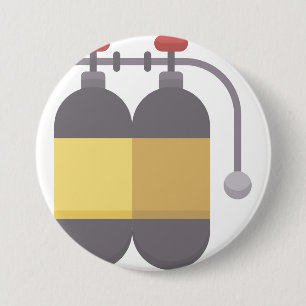 Oxygen tank - scuba tank 3 inch round button