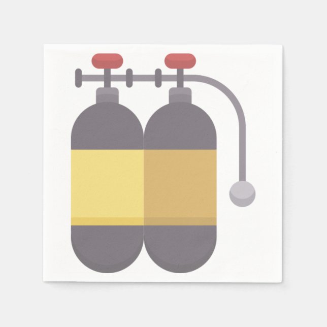 Oxygen tank - scuba tank napkin (Front)