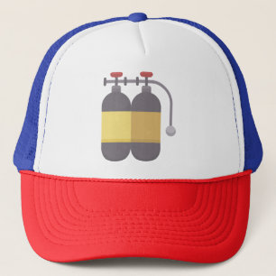 Oxygen tank - scuba tank trucker hat