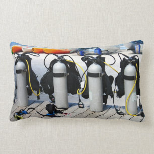 Oxygen Tanks for Scuba Diving in the Caribbean Lumbar Pillow