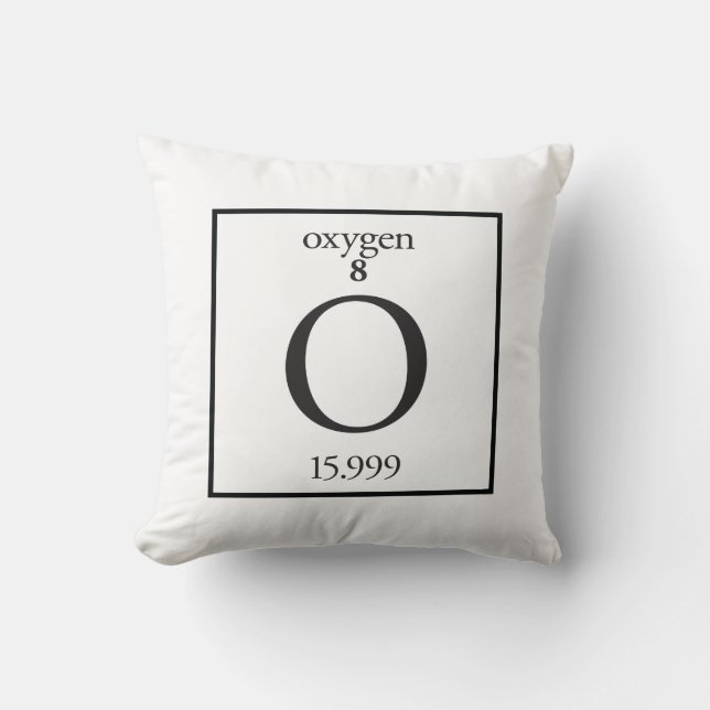 Oxygen Throw Pillow (Front)