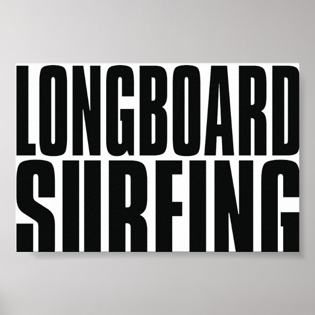 Oxygentees Longboard Surfing Poster (Front)