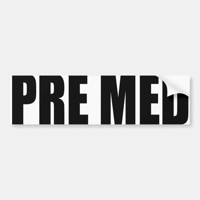 Oxygentees Pre Med Bumper Sticker (Front)