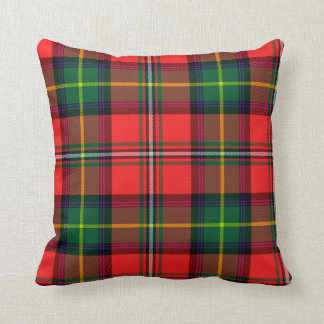 Oxygentees Tartan Red Plaid Throw Pillow
