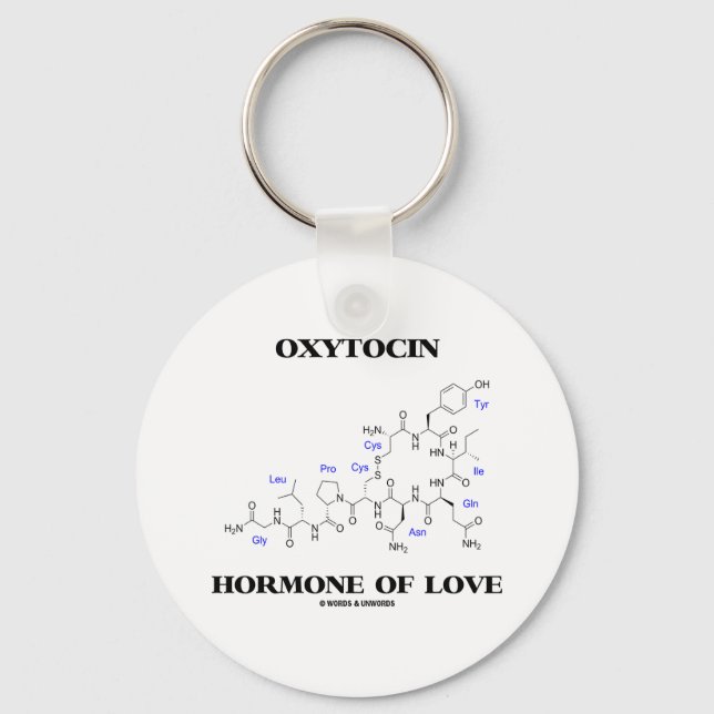 Oxytocin Hormone Of Love (Chemistry) Keychain (Front)
