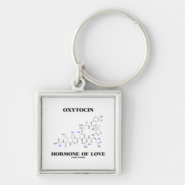 Oxytocin Hormone Of Love (Chemistry) Keychain (Front)
