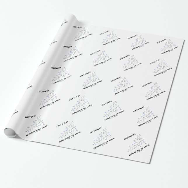 Oxytocin Hormone Of Love (Chemistry) Wrapping Paper (Unrolled)